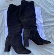 NIB  JURECI SUEDE NOBUCK BLACK BOOTS  - 8.5B