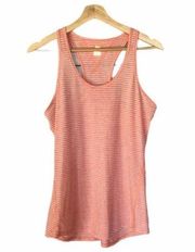 Lucy Activewear Tangerine Striped Racerback Tank M