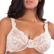 Cream Lace Floral Bra