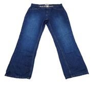 Natural Reflections Flannel Lined Straight Leg Jeans Women's Size 12 Blue Denim