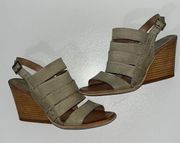 MIZ Mooz Wedge Leather Sandal Sage 36