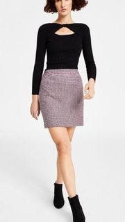 Bar lll Pink Tweed Mini Skirt 8