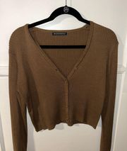Cropped Brown Sweater