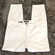 NINE WEST JEANS Gramercy Skinny Ankle WHITE sz 14