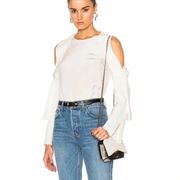 Silk Cold Shoulder Top