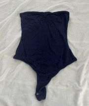 navy ribbed tube top bodysuit  Size small Condition: perfect Color: navy  Details : -Seamless  -Stretchy