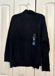 Weatherproof Vintage black fuzzy turtleneck sweater NEW XL