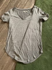 Grey V-neck T Shirt