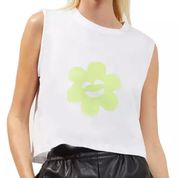 Smiley Flower Graphic Tank Tee