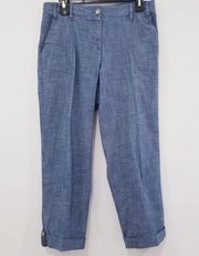 Talbots Blue Denim Mid rise Cropped Pants