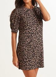 Evereve Sanctuary NWT Classymink Leopard Print So Volume T-Shirt Dress Size XS