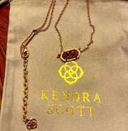 Kendra Scott Drusy Necklace Goldtone Box and Bag Included NEW