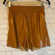 City Paperbag Vegan leather shorts