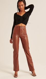 Abercrombie Vegan Leather 90s Straight Pants