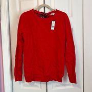 NWT Red Crewneck With tie in the Back