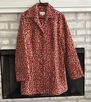 3 Sisters cheetah tapestry peacoat- Large