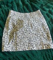 Wish List Jeans Cheetah Mini Skirt 