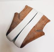 Brown/Rose Gold Slip On Shoes - SZ 8