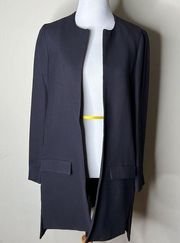 COS Black Long Open Front Blazer