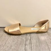 Steve Madden Rose Gold Metallic D’Orsay Flats 6.5