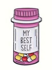 "My Best Self" Motivational Enamel Brooch Pin for Bags Clothing - Perfect Gift