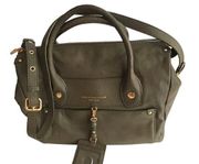 Marc Jacobs Preppy Leather Crossbody Bag Convertible Satchel Olive Green $468