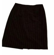 Black‎ Pinstripe Skirt Size 8 medium women Investments office work 223801