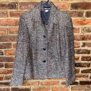 Sag Harbor Multicolor Tweed Button Down Jacket Women's Size 12