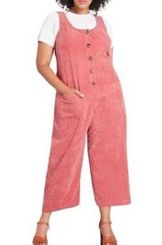 ModCloth As You Wish Cropped Wide Leg Jumpsuit Small NWT Sleeveless Corduroy