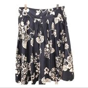 Josephine Chaus Floral Skirt Pockets 12 Full Blue Full