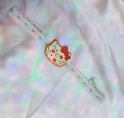 White Floral Pizza Hello Kitty Choker 🤍 #73