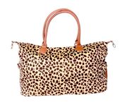 Boutique New Faux Fur Animal Print Large Weekender