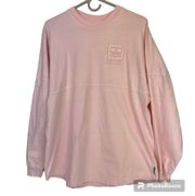 Disney  Spirit Jersey Shirt Top Millennium Pink Medium Glitter WDW Long Sleeve