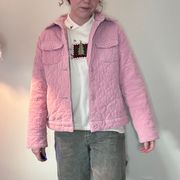 Sonoma Pink Vintage Stitched Corduroy Jacket