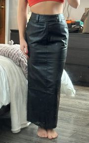 Faux Leather Skirt