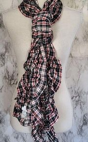 Disney Parks plaid flannel 80" scarf