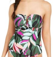 Hula Honey OLIVE MULTI Hyper Tankini Swim Top