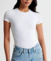 Abercrombie and Fitch White Cotton Bodysuit T shirt