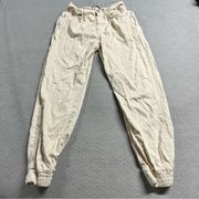 Zara Cream Beige The Mercer Jogger Cargo Pants Size XSMALL EUC