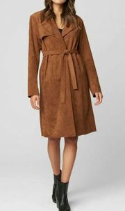 BlankNYC Coco Jacket Faux-Suede Belted Trench Coat