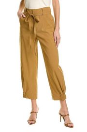 Dylan Linen Blend Paperbag Waist Pants