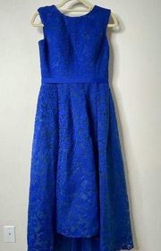 JS Collections Blue Hi-Low Evening Gown Women's 10*