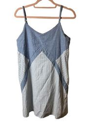 NIXON ASKED CASH blue and white striped shift dress. Size: Medium