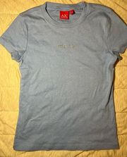 Vintage 90s Studded Anne Klein Baby Blue Baby Tee