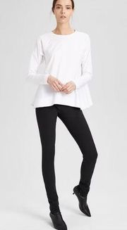 Theory Bi-Stretch Cotton High-Waisted Black Legging