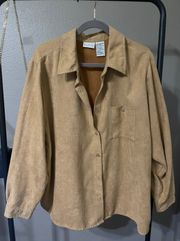 Gold Suede Button Up 