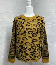 For the Republic Wool blend sweater animal print Small