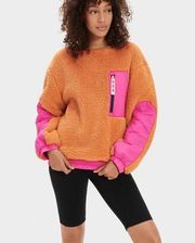 UGG Women’s Niko Sherpa Crewneck Sweatshirt Super Soft Cozy Top