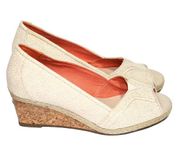 Sonoma Beige Wedge Sandals Size 8.5