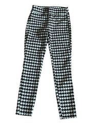 Bar lll Womens Black White Houndstooth Skinny Pants Ponte S